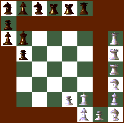 Beginning position in Bottleneck 
Chess