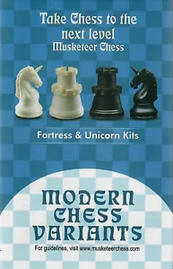 Musketeer Chess Variant Kit - Fortress & Unicorn - Black & White